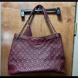 Tory Burch Burgundy Tote